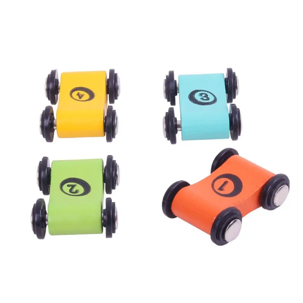 New Mini Wooden Gliding Car Wooden Ramp Race Track Gliding Car Fun Model Vehicle Colorful Inertial Glider Car For Boy
