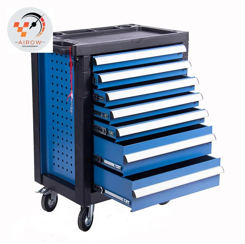 AIROW Heavy Duty 7-Drawer Steel Tool Cabinet Rolling Tool Cabinet with 258-Piece Home Garage and Workshop Tool Set