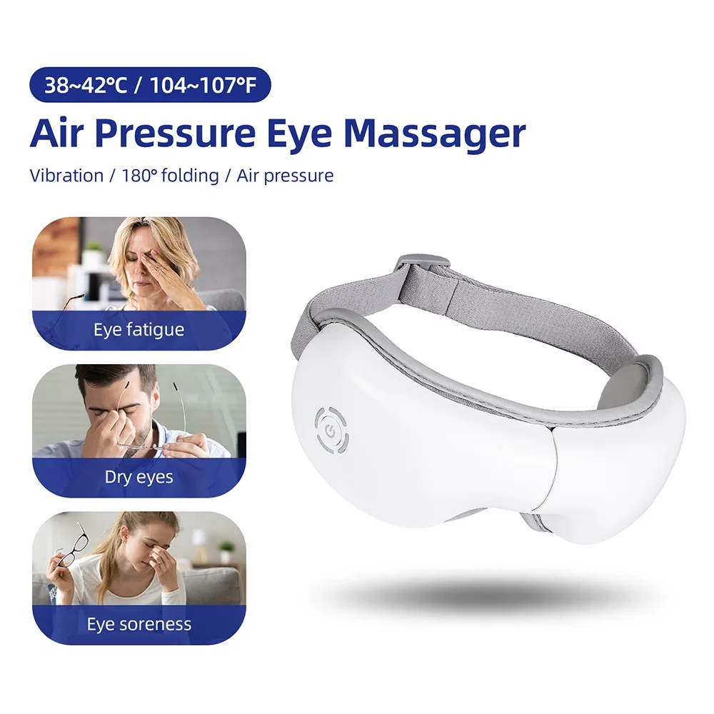 3D-Vibrations-Augenmassagegerät mit Wärmefunktion, Luftkissenmassage, Entspannungsmassage, lindert Augenmüdigkeit, entspannt die Augenmuskulatur, Augenpflege-Tools – Detail 3