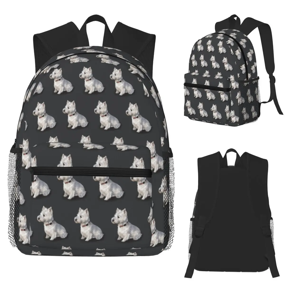 

Студенческий рюкзак «Вест-хайленд-терьер», школьная сумка, походный дорожный рюкзак для мужчин и женщин, сумка для книг, сумки на плечо