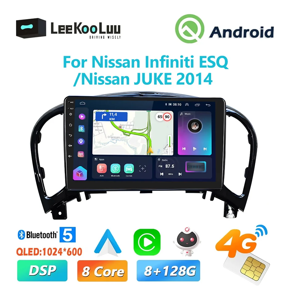 

LeeKooLuu CarPlay Android Car Radio For Nissan Infiniti ESQ/Nissan JUKE 2014 Multimedia Player GPS Navi DSP 4G Head Unit Stereo