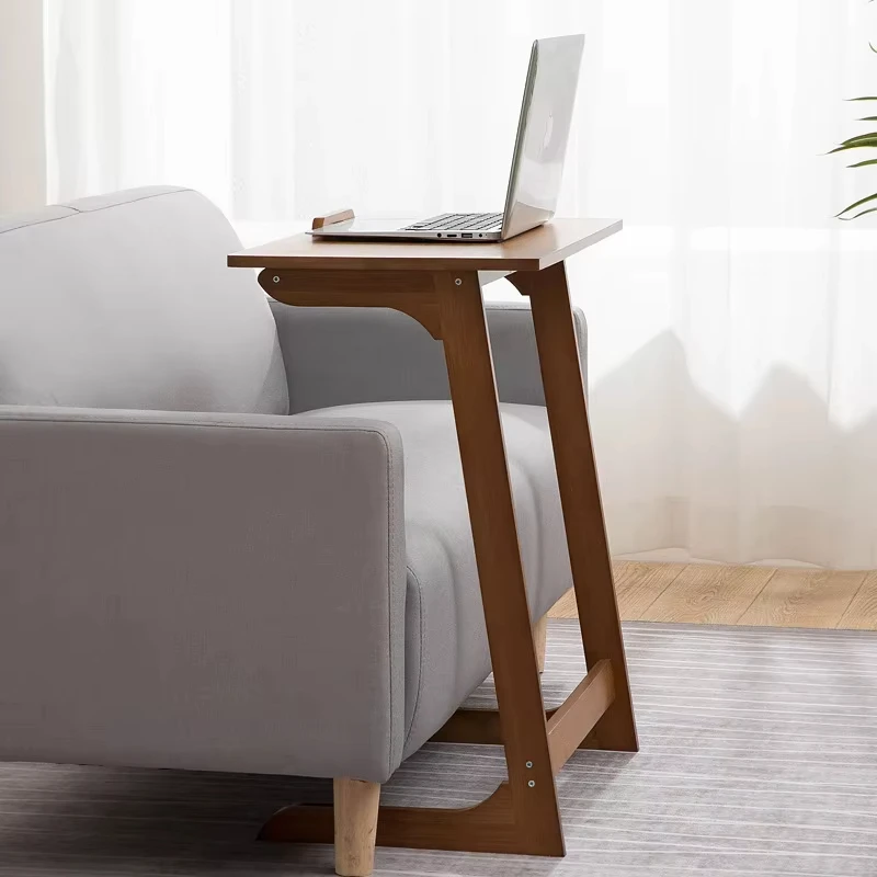 Meida Portable Foldable Bamboo Bedside Laptop Table-Space-Saving Computer Desk For Bedroom Dormitory Over Bed Use