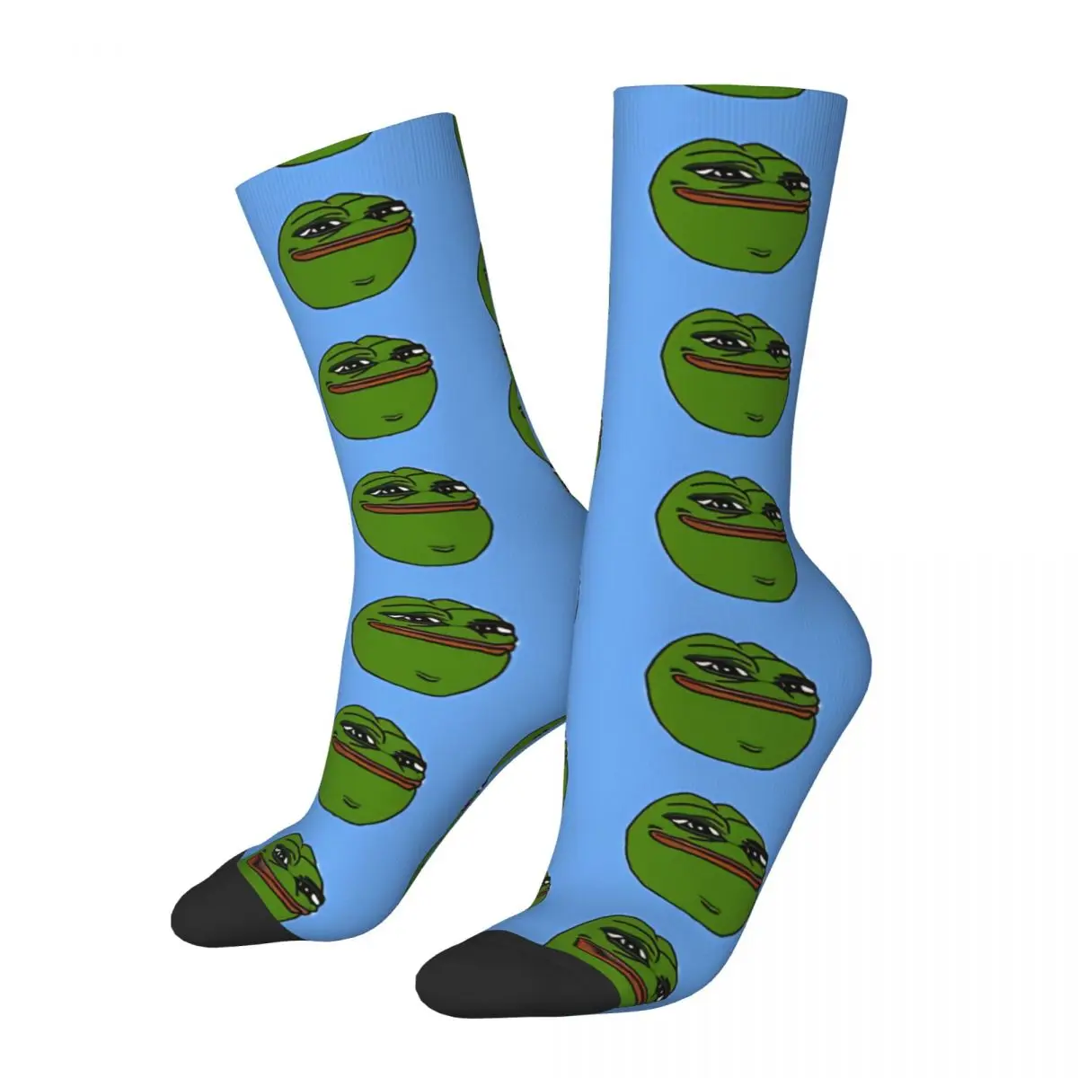 Smug Sad Frog Unisex Winter Socks Running Happy Socks Street Style Crazy Sock