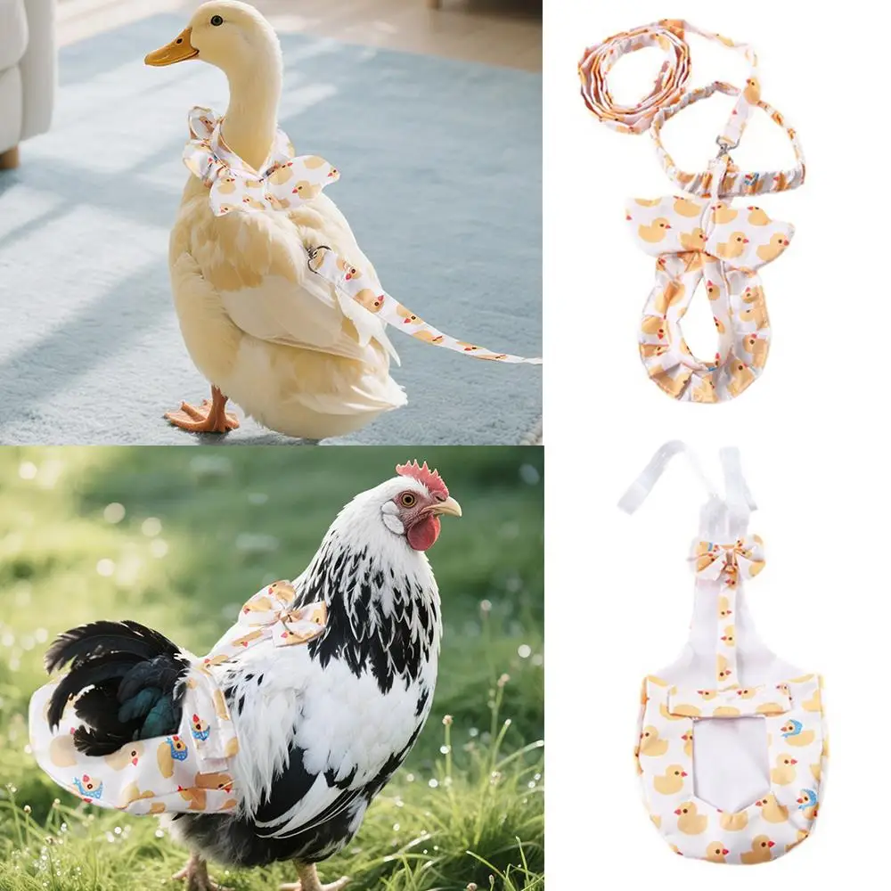 Chicken Duck Pet Traction Rope Adjustable Pet Clothing Cute Pet Outings Diaper Pet Supplies Bird Accessories For Larger Parrot
