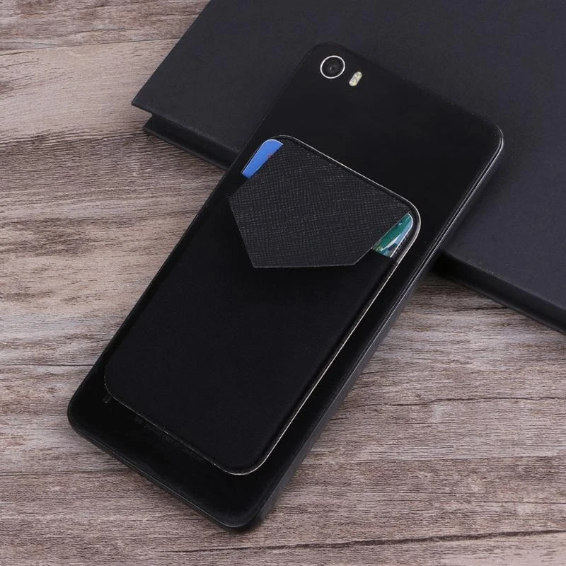 50LE Elastic Wallet Credit Holder Adhesive Pocket Sticker for Ca