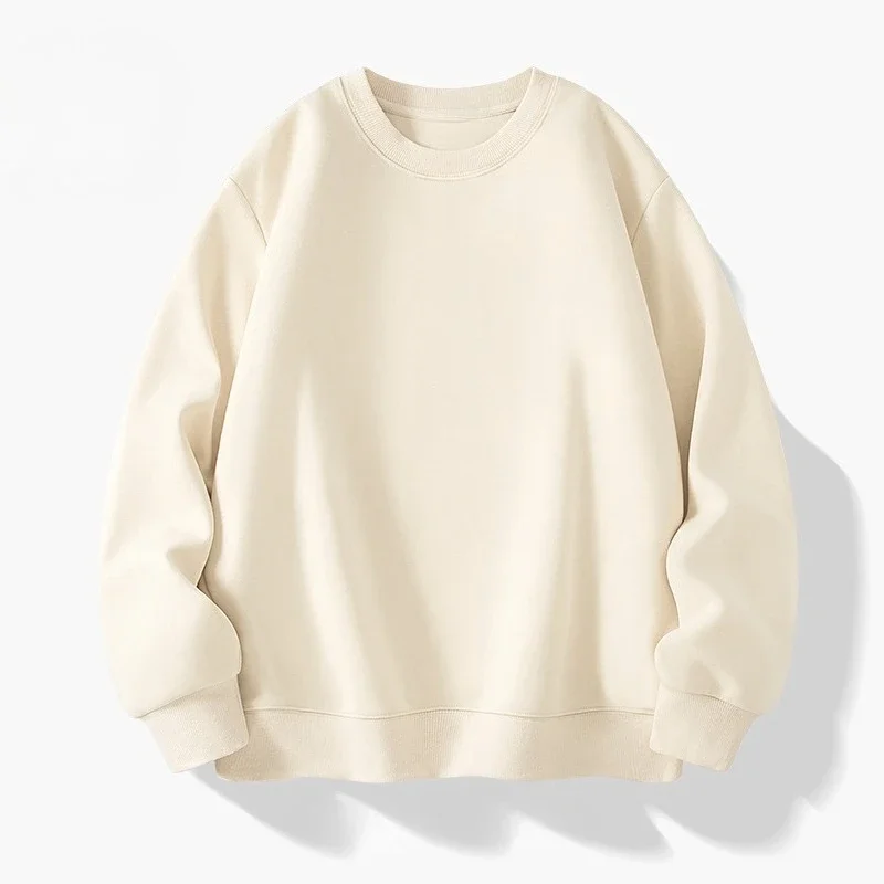 Sudadera con capucha de cuello redondo de color sólido para hombres y mujeres estilo americano moderno, estilo de pareja unisex, sudadera cómoda de moda