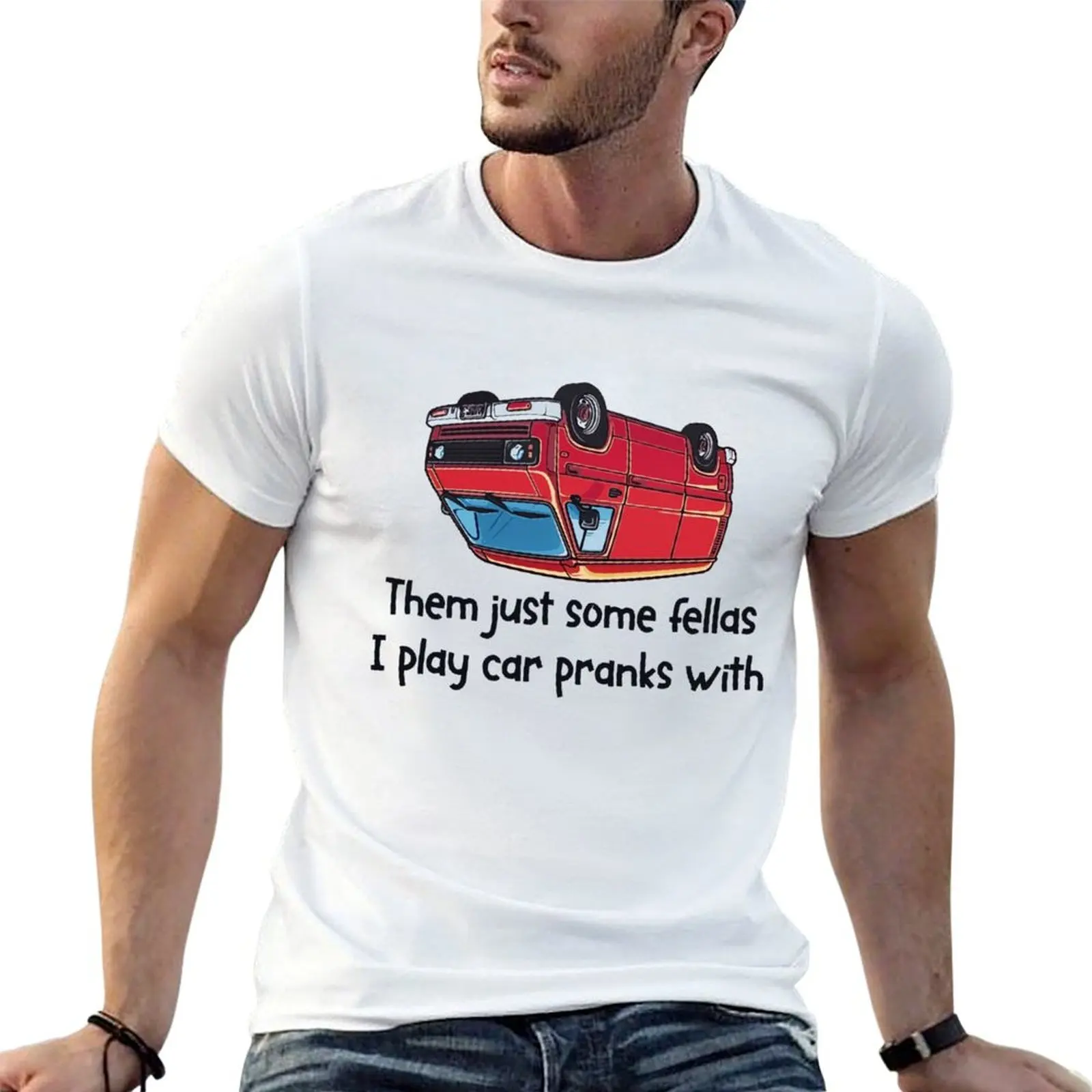 Car Prank Fellas Righteous Gemstones T-shirt shirts graphic tees plus size tops oversized t shirt men