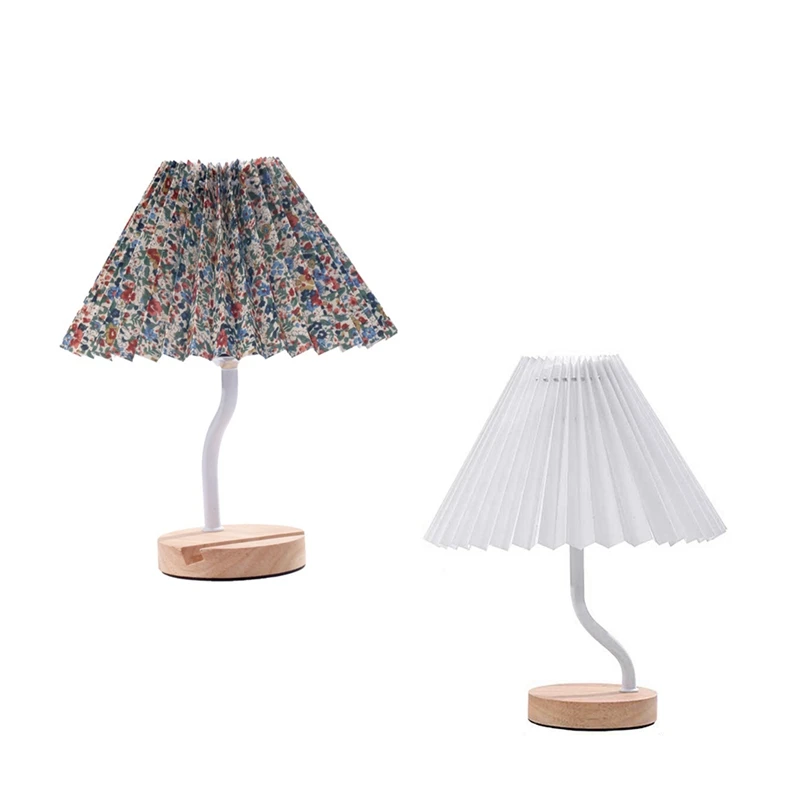 Three-Color Dimming Nordic Table Lamp Wooden Base Table Lamp With Bracket Groove B