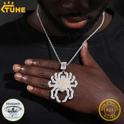 High Quality Unisex Spider Styles Name Custom Letter Pendant Moissanite Silver 925 Necklace For Men Hip Hop Jewelry Gifts