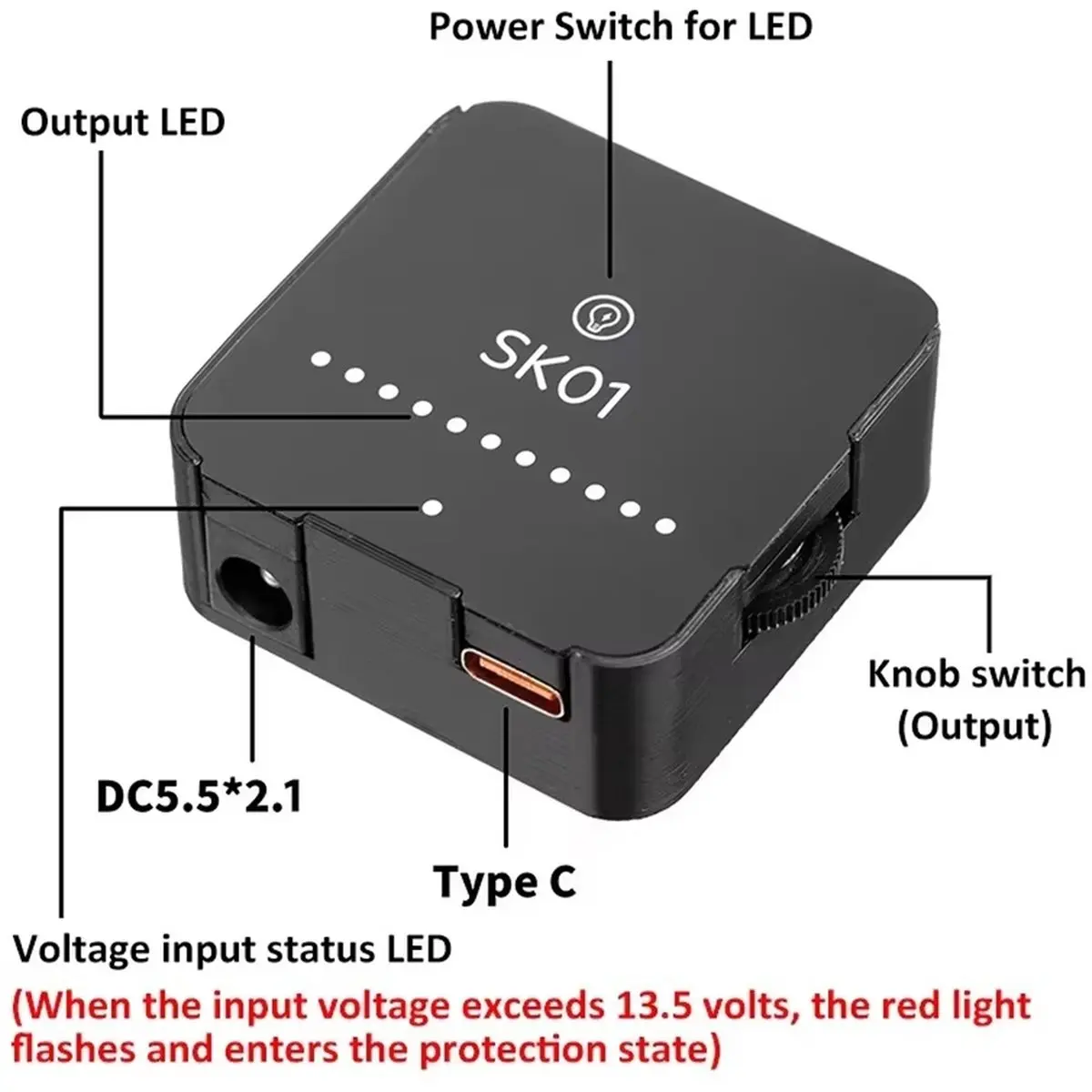 4Pin PWM 6 Ports Fan Hub Governor Speed Controller Water Cooling Pump Speeder High Power TYPE-C / DC Power Input