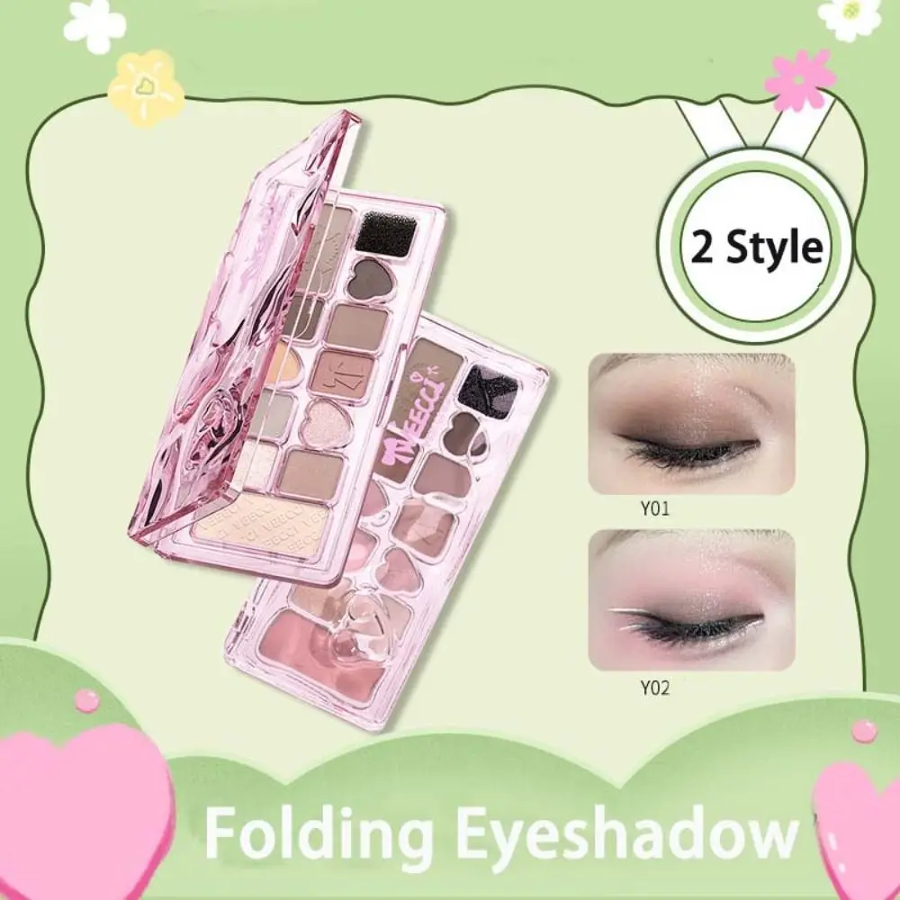 

Милые долговечные складные тени для век, красочная блестящая палитра теней для век, водостойкий набор для макияжа, тени для век, пудра, подарки