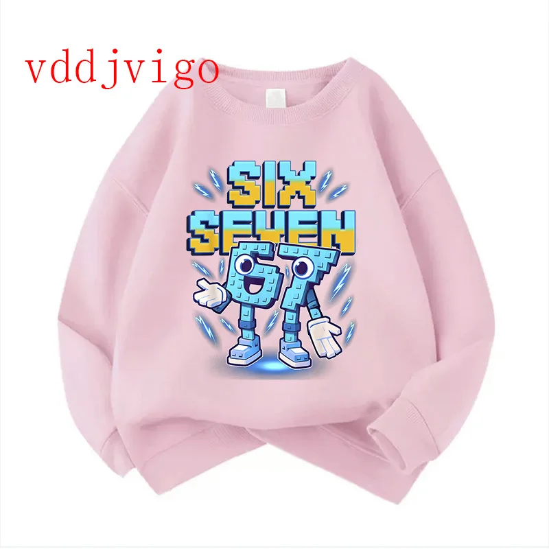 Manga enfants sweats à capuche 67 Six sept vêtements volez un BrainRot pull col rond filles garçon italien Brainrot sweat enfants hauts