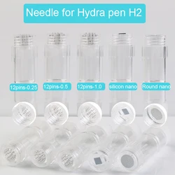 10/20/50 Uds cartuchos de aguja para Hydra Pen H2 Derma Pen cara MTS microagujas mesoterapia Hydrapen agujas 12 pines Nano redondo