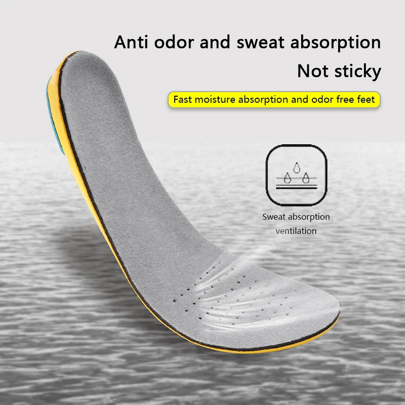 1Pair Memory Foam Insoles Orthopedic Insole Soft Comfort Running Sports Shoe Inserts Arch Support Non Slip Shoe Pads
