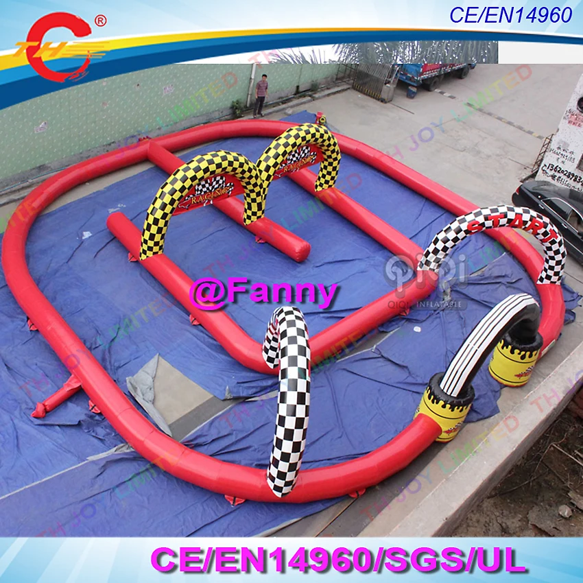 15x10x2.5mH durable inflatable air track, professional inflatable race track,kids inflatable go kart air track