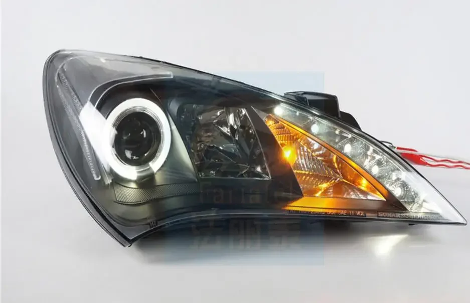 2pcs car Head light For Rohens Headlights 2009 2010 2011 2012year Rohens taillight LED DRL HI LO HID xenon