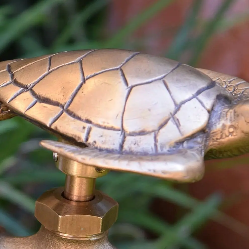Universal Brass Sea Turtle Outdoor Faucet Handle, DIY Replacement, Fits Most Models
