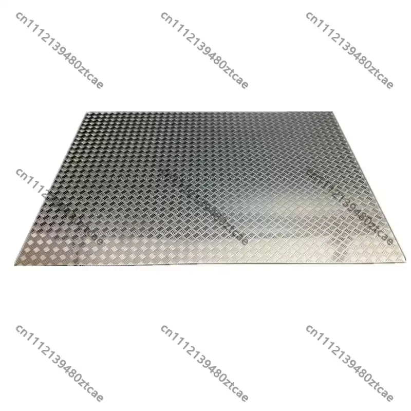 30×20cm Stainless Steel Textured Anti-Skid Plate 0.28mm Thickness Clear Raised Grain Easy To Cut For RC Model DIY Mod Parts