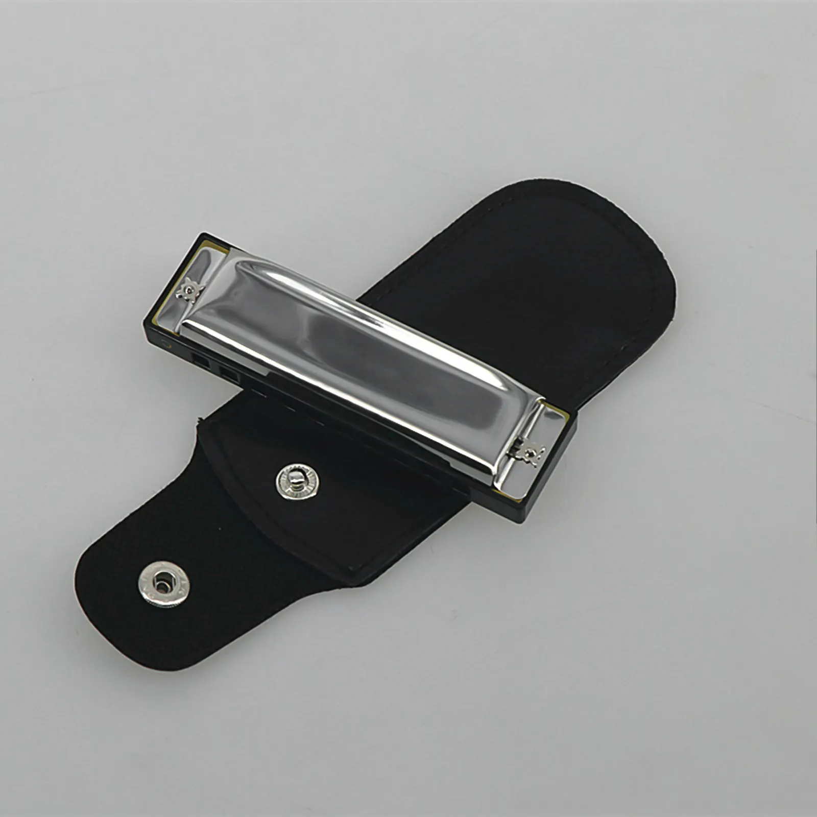 1Pcs Stylish Harmonica Box Black Ten-Hole Blues Storage Container Shockproof Rainproof High-Quality Material Ideal for Outdoor
