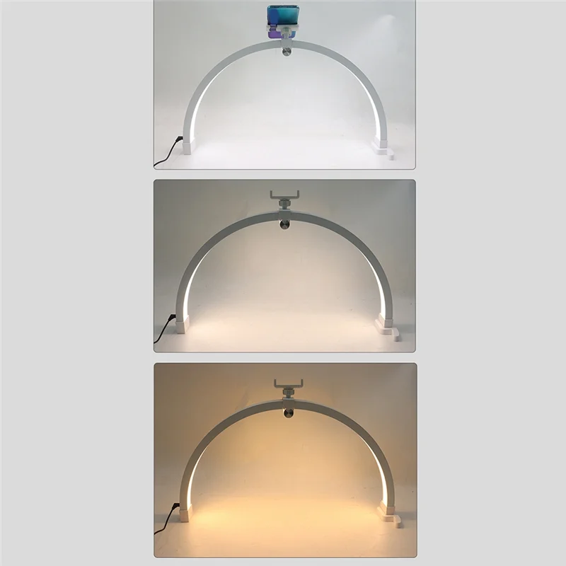 A20F-22 بوصة نصف القمر مسمار لمبة مكتب 20 واط التحكم باللمس نصف القمر طوي مانيكير الجمال الخفيفة مع مشبك الهاتف #5