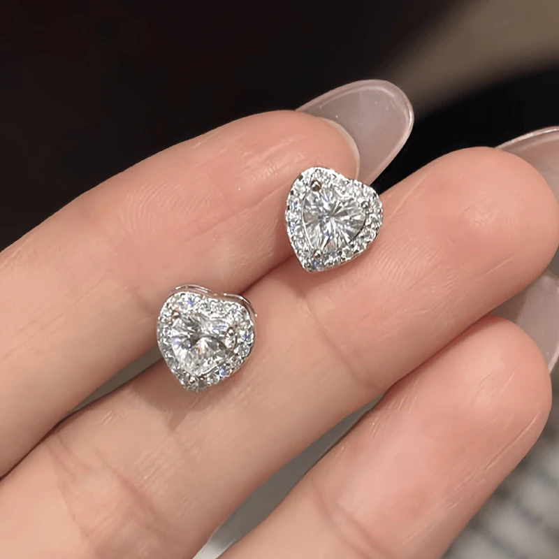 0,5-2ct Radiant-Schliff Moissanit-Ohrringe 3EX D VVS1 Zertifiziert S925 Silber Damen-Party-Schmuck Geschenk mit GRA-Zertifikat – Detail 12