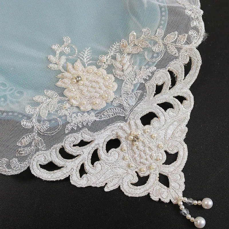 Embroidery Lace Beaded Coaster Luxury Placemat For Dining Weding Decoration Dust Cloth Coffee Cup Table Mat 27cm Coaster kitchen image 5