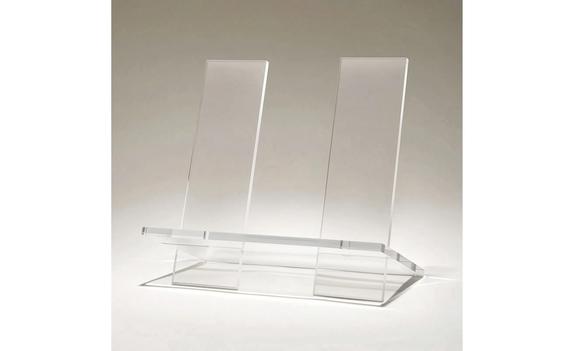 Book Stand with Upright Panels Transparent Acrylic Book Stand Display Riser Clear Minimalist for Collectors, Living Room