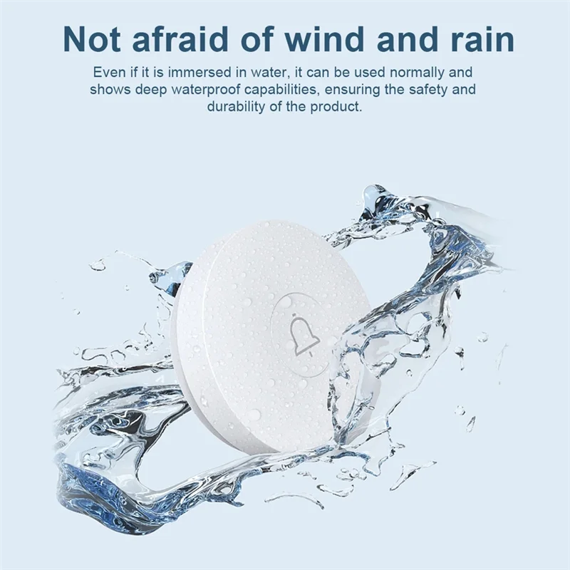 【جديد】جرس باب لاسلكي جديد ذاتي التشغيل مقاوم للماء للترحيب بالمنزل جرس باب ذكي 38 نغمة رنين 150 متر عن بعد لكبار السن