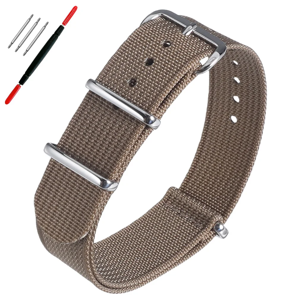 Neues geripptes Nylon-Uhrenarmband, universelles Segeltuch-Uhrenarmband 16mm 18mm 19mm 20mm 21mm 22mm 24mm, Militäruhrenarmband – Detail 9