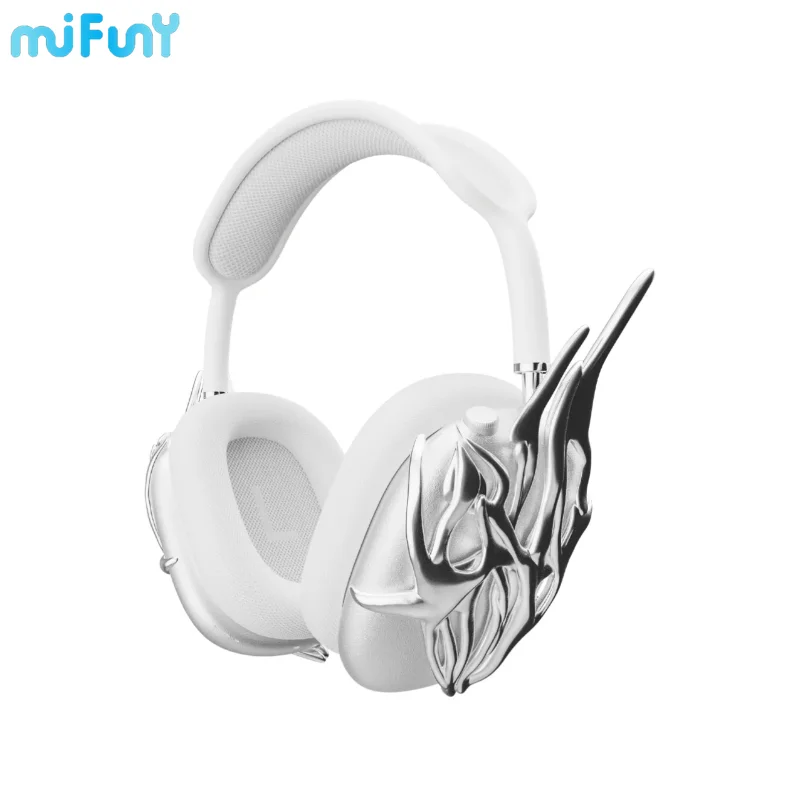 Mifuny Silver Butterfly Airpods Max Earphone Case Invisible Ace Resin Earphone Accessories 3D Printing Suitable for AirpodsMax