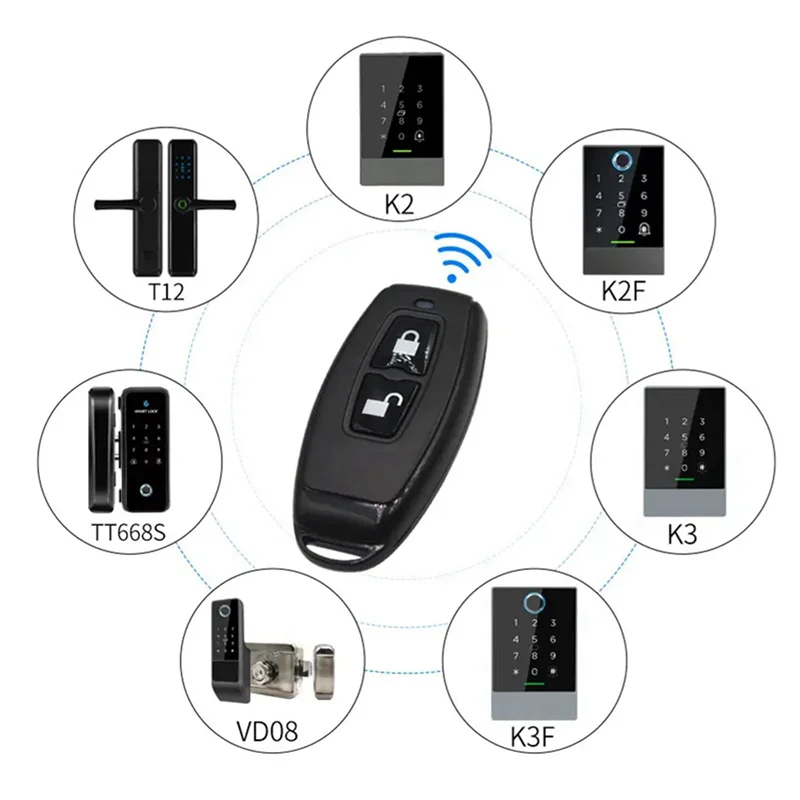 

N82R 4X 2.4Ghz Wireless Remote Control Bluetooth Key Fob For TTLOCK Smart Door Lock Smart Devices Work With Ttlock APP