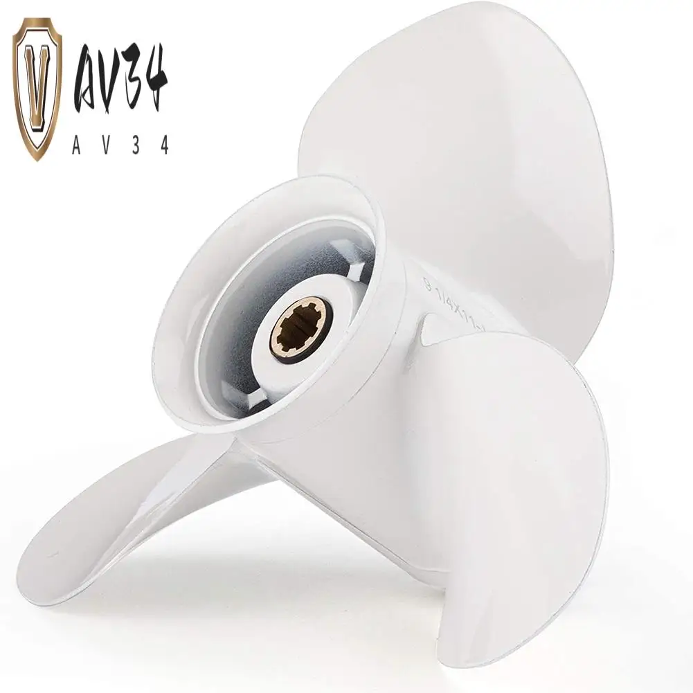 

AV34-Пропеллер накладной панели для Yamaha 9,9 л.с., 15 л.с., 9 1/4X9, винт для лодочного двигателя, корабль, детали морского двигателя, 3 лопасти, 8 шин