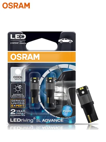 Светодиодные лампы OSRAM T10 6000K для автомобиля 12V 1.5W — изображение товара