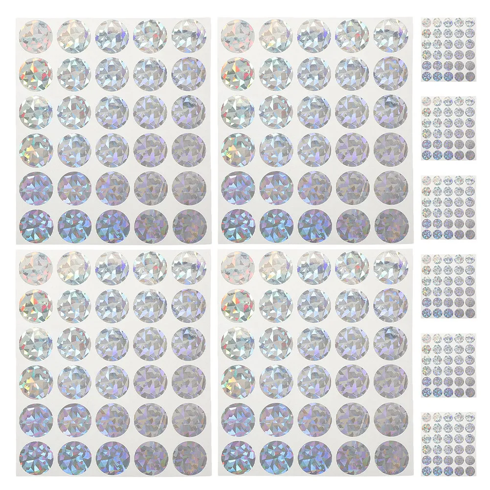 10Sheets Scratch Off Stickers Creative Surprise Rewards Round Labels Self Adhesive for Educational Aid Corporate Promotions