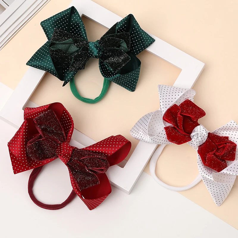 New Christmas Children's Hair Band Children's Hair Ornaments Baby Newborn Headdress Baby Super Soft Nylon Belt Girl Headband