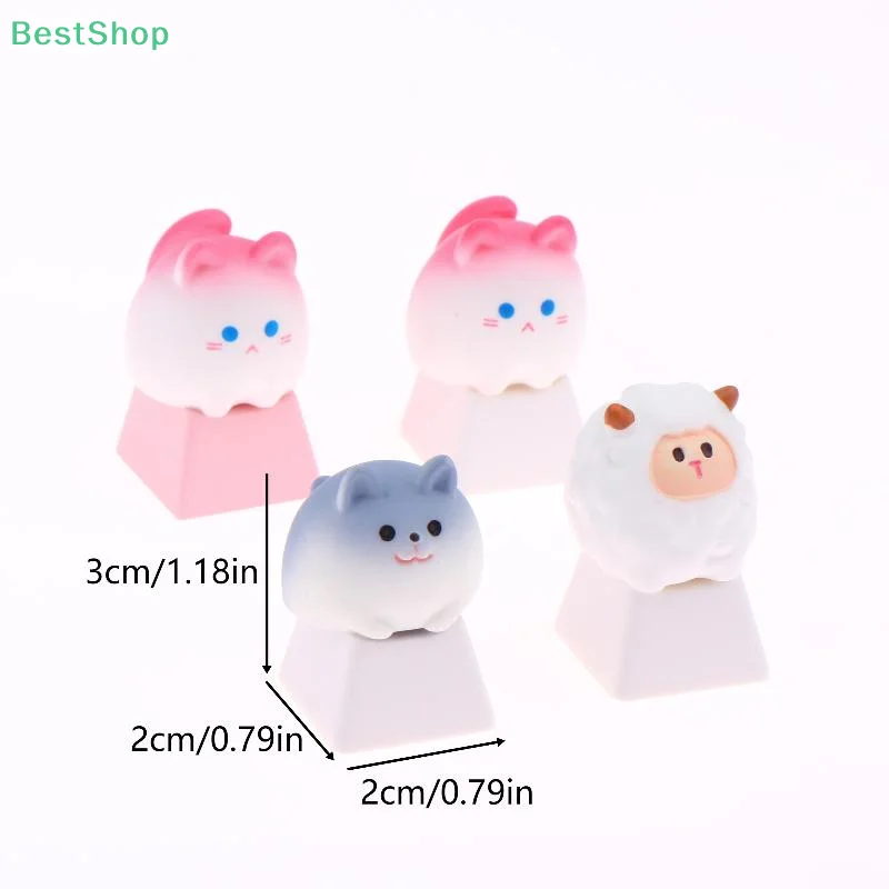 Leuke Cartoon 3D Dier Keycap Mechanische Toetsenbord Caps OEM Hoogte Keycap Kawaii DIY Toetsenbord Accessoires Meisje Geschenken