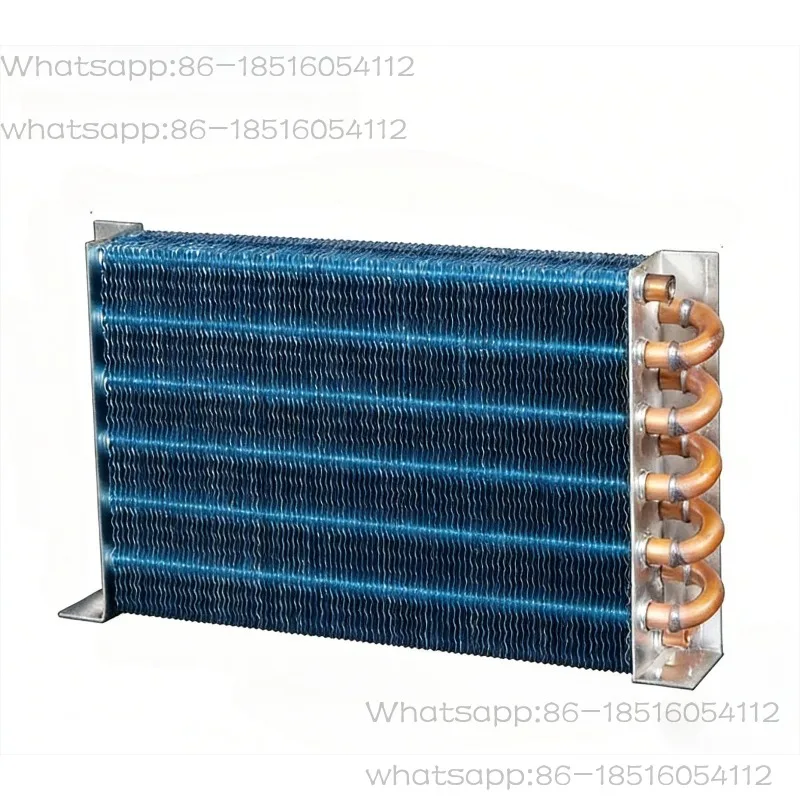 Refrigerator condensers, air-cooled copper tube heat exchangers, are used to physically cool finned heat exchanger radiators