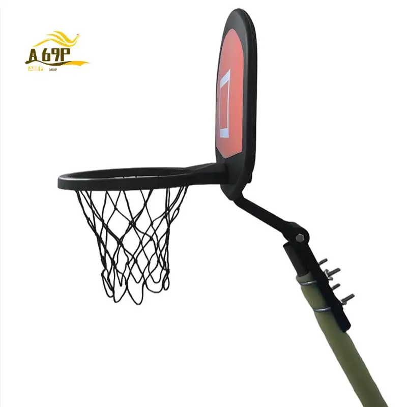 

A69P-Trampoline Basketball Hoop, Basketball Hoop For Trampoline With Ball And Pump, For Straight And Curved Pole Trampoline