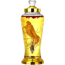 Special Bottle For Ginseng Sparkling Wine With Tap Non-lead Glass Fruit Wine Bottles 1pc