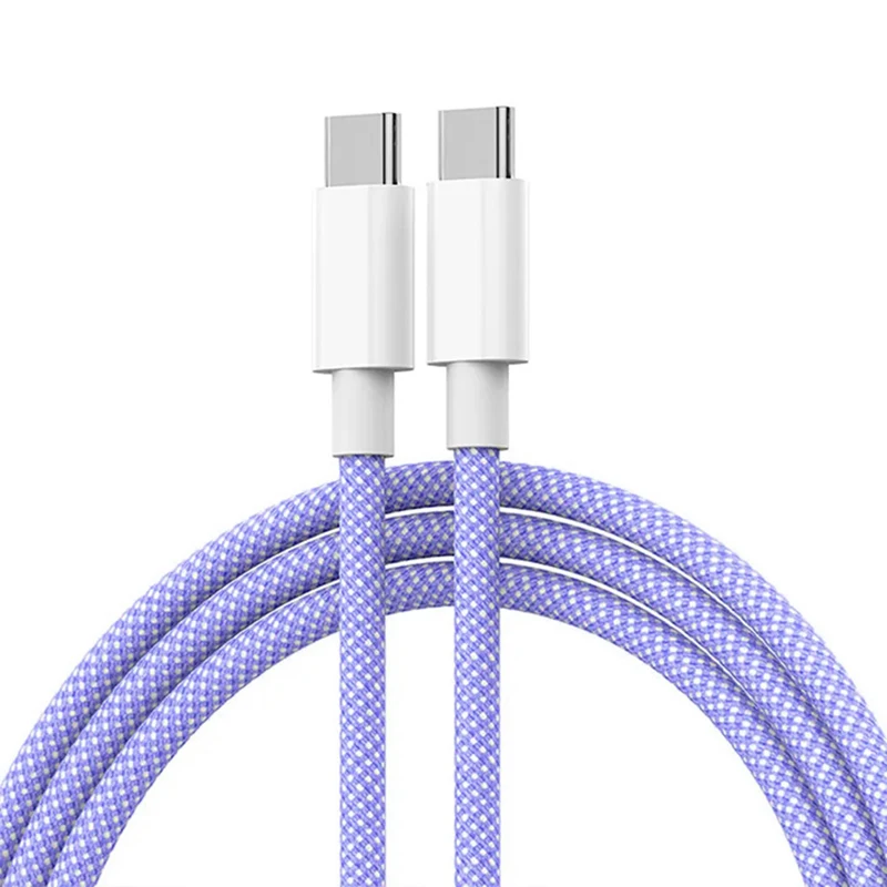 USB-C naar Type C Kleur Kabel Voor Apple iPhone 15 PD 60 W Snel Opladen Voor Huawei Xiaomi Samsung Type C Weven Kabel Accessoires