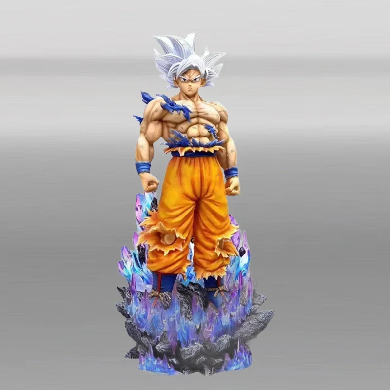 

33cm Dragon Ball Super Figures Ultra Instinct Goku Figure Hair White Action Figurine LED Glow Statue PVC Collection Model Toys