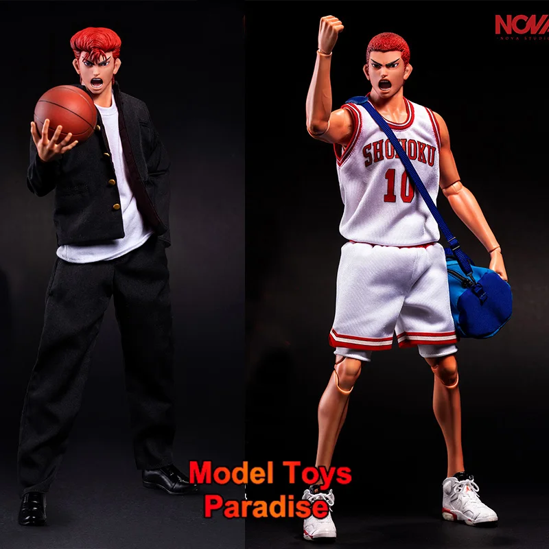 

1/6 Scale Male Soldier SLAM DUNK Hanamichi Sakuragi Western Style Clothes Sportswear Head Carving Fit 12inch Action Figure Body