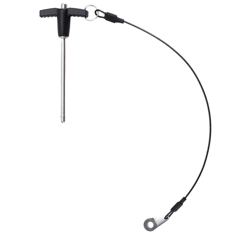 T Handle Quick Release Pin 0.2 Inch Diameter ,Stainless Steel Ball Locking Pin With Push Button Lanyard Cable-AT64