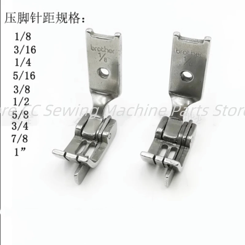 Prensatelas derecho e izquierdo S570 con guía, piezas de repuesto para máquinas de coser industriales, para JUKI 515 Brother 842 845