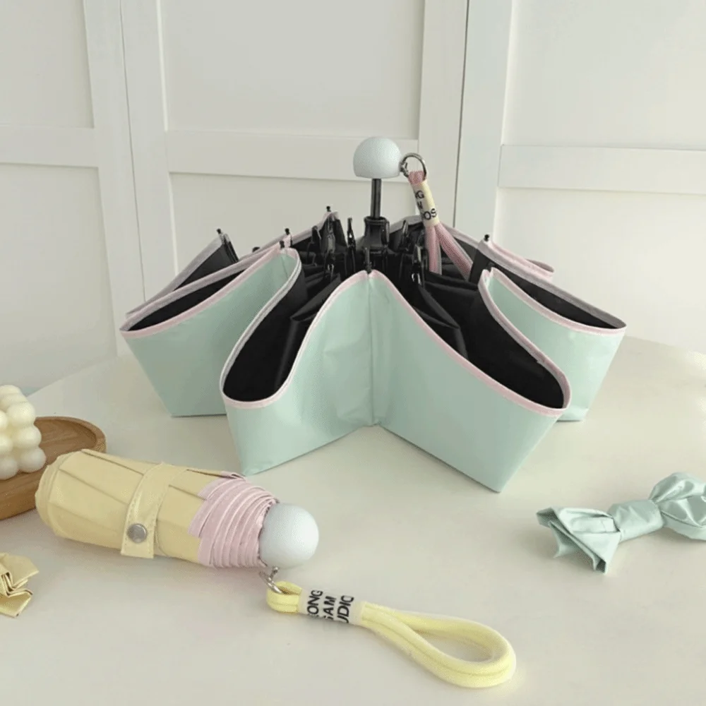 

Ultraviolet Protection Pocket Rain Umbrella Folding Dual Use Pocket Parasol Wind Resistant Mini Sun Shade Umbrella Summer