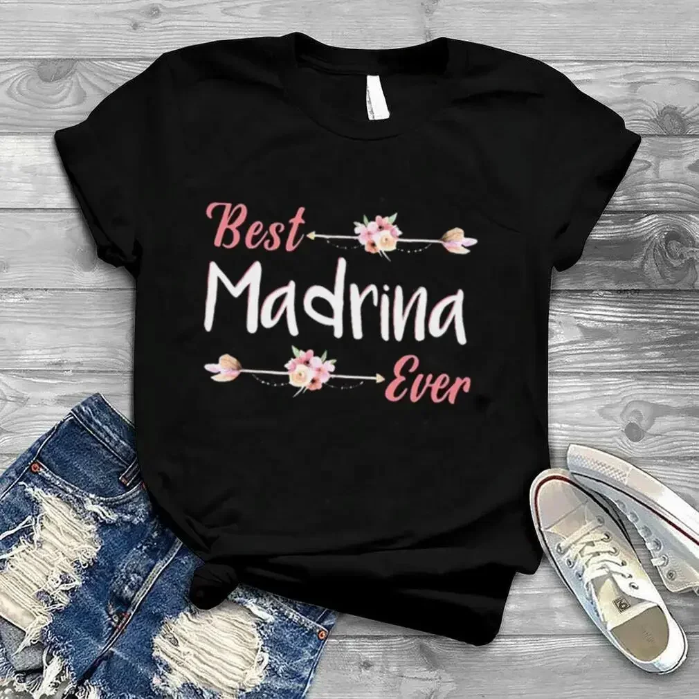 Best Madrina Ever Spanish Godmother Floral T Shirt