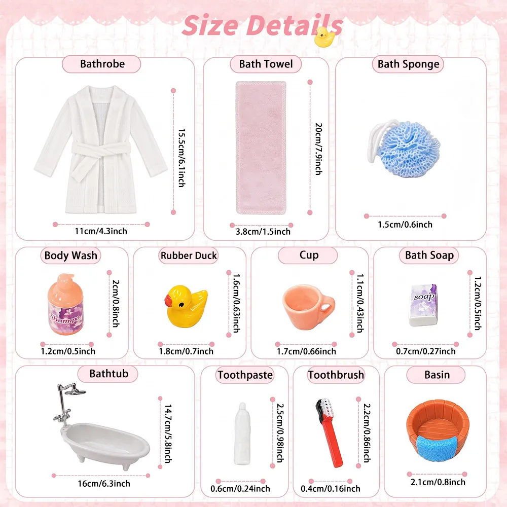 Christmas Doll Clothes Accessories&Miniature Items Scene Set For Elf Doll 30Cm Doll Christmas Decoration,Girl Toy Christmas Gift