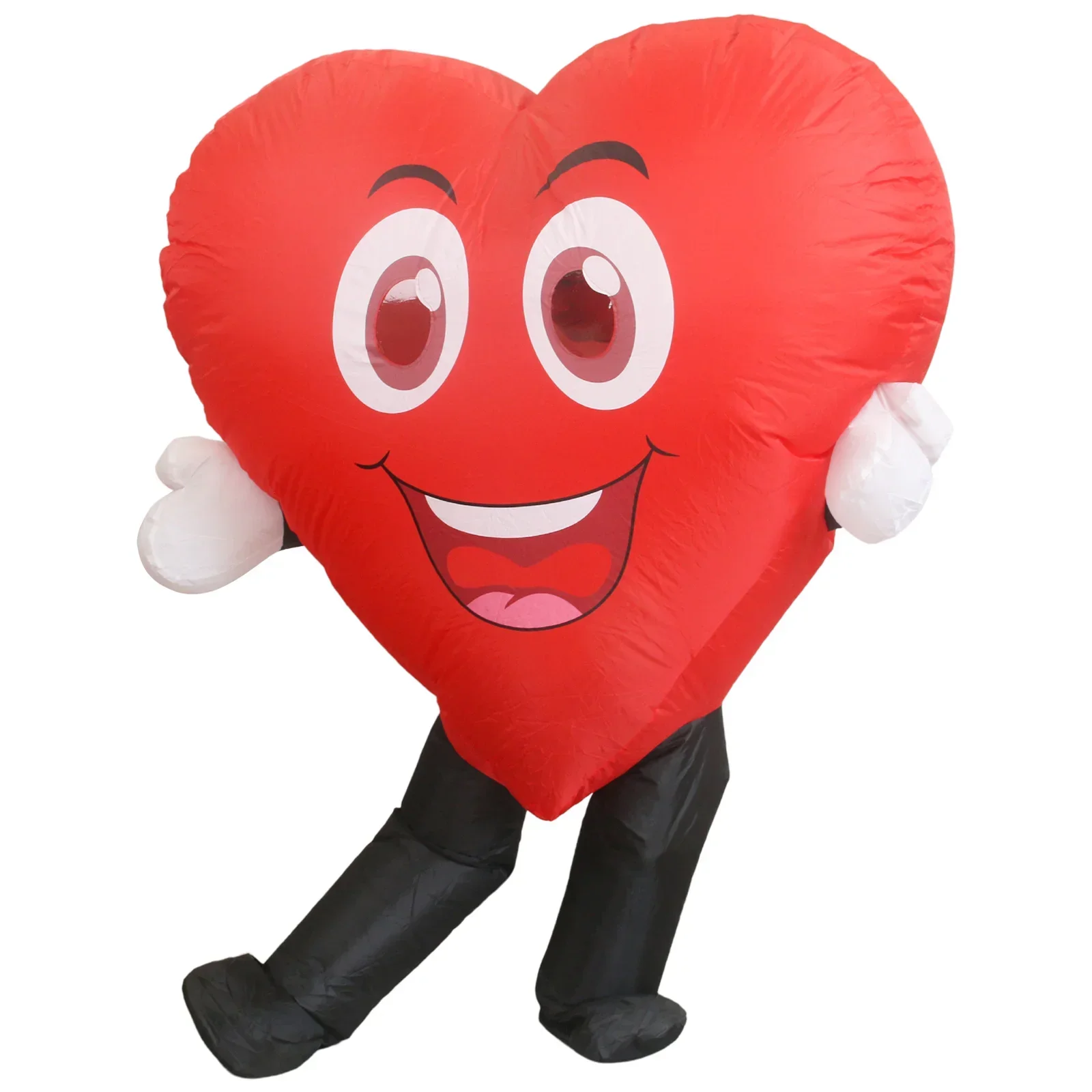 

Red Love Heart Inflatable Costume for Adult Party Mascot Atmosphere Props Air Blow Up Suit Valentine's Day Festival Carnival Men