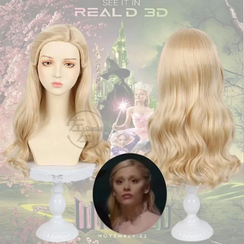 

Movie Wicked Witch Cosplay Wig 2024 Movie Wicked Glinda Cosplay Wig Costume Adult Women Halloween Roleplay Wig Cap