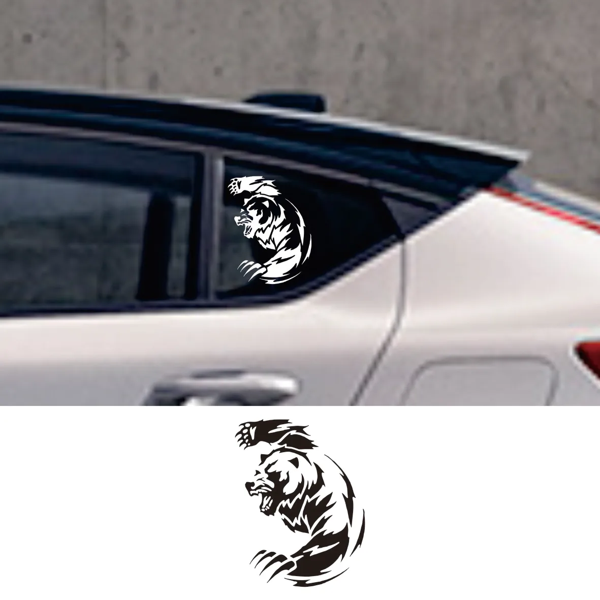 

JP angry bear animal pattern, car sticker, vinyl decoration, bumper window decal, covering scratches
